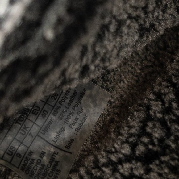 Toms Nepal Woven Faux Fur Lined Boots Leather Suede 9 - Picture 7 of 7